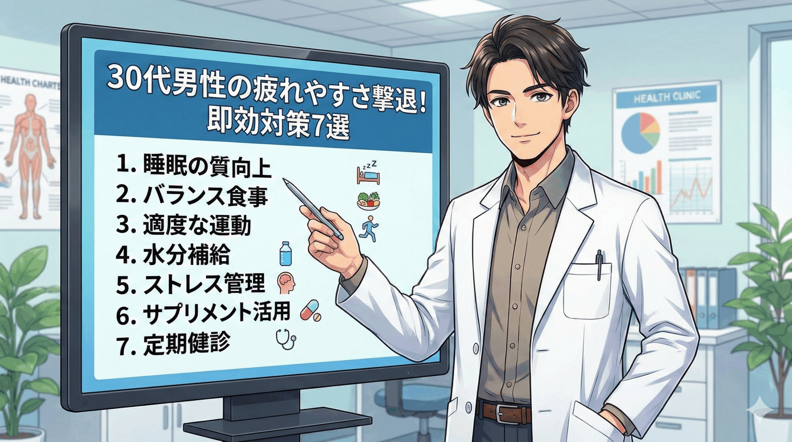 30代男性の疲れやすさ撃退!即効対策7選