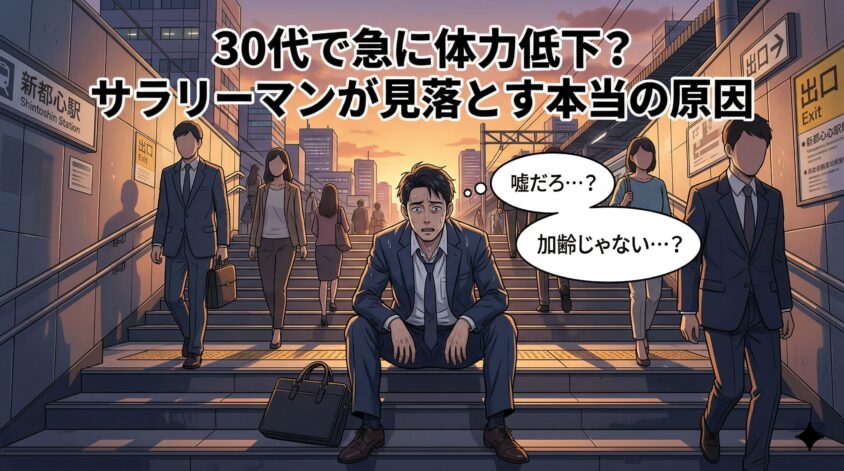 30代で急に体力低下？サラリーマンが見落とす本当の原因