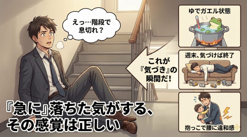 1. 「急に」落ちた気がする、その感覚は正しい