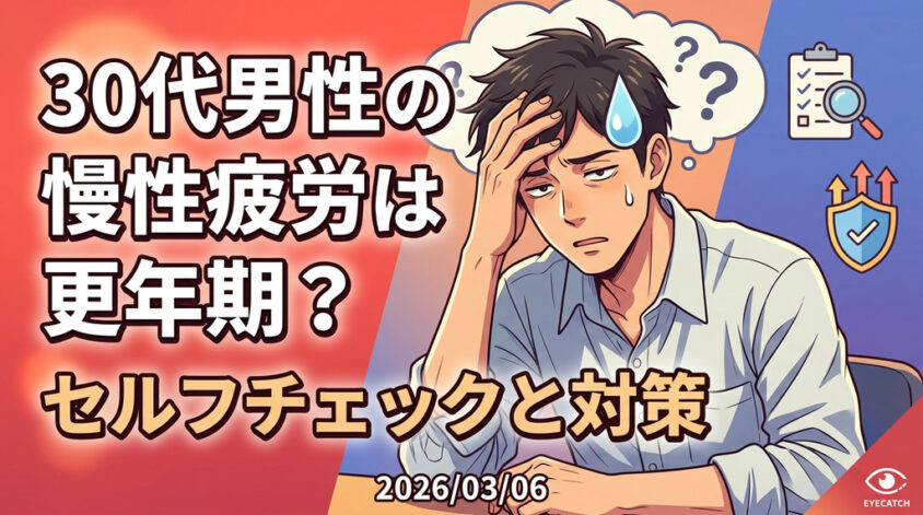 30代男性の慢性疲労は更年期？セルフチェックと対策