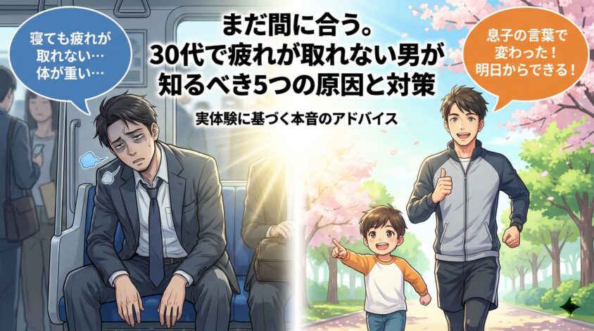 まだ間に合う。30代で疲れが取れない男が知るべき5つの原因と対策