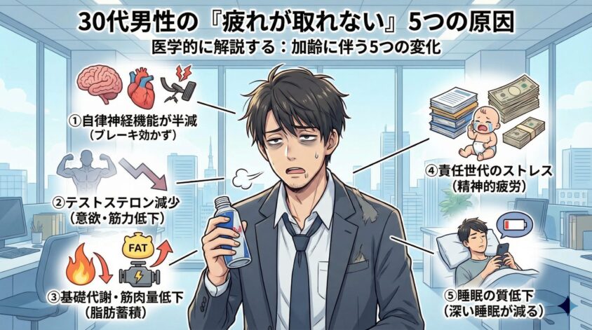 30代男性の「疲れが取れない」5つの原因――医学的に解説する