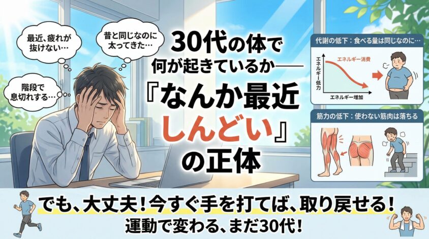 30代の体で何が起きているか——「なんか最近しんどい」の正体