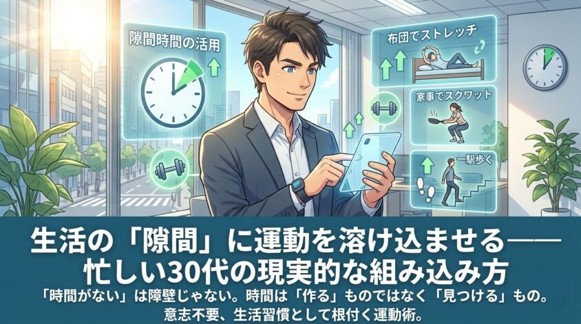 生活の「隙間」に運動を溶け込ませる——忙しい30代の現実的な組み込み方