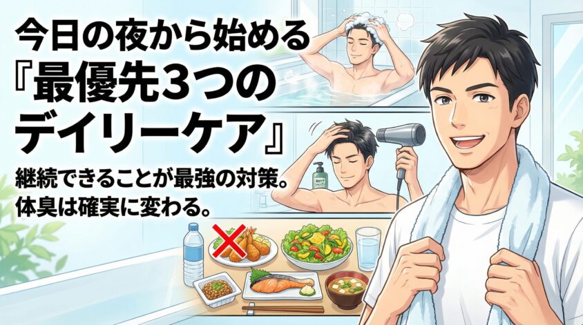 今日の夜から始める「最優先3つのデイリーケア」