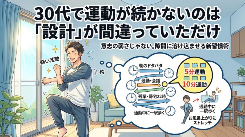 30代で運動が続かないのは「意志が弱いから」じゃない