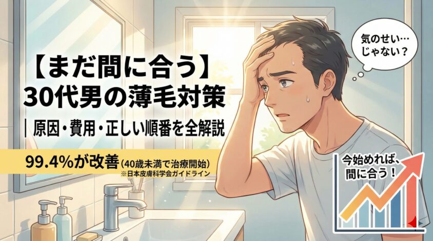 【まだ間に合う】30代男の薄毛対策｜原因・費用・正しい順番を全解説