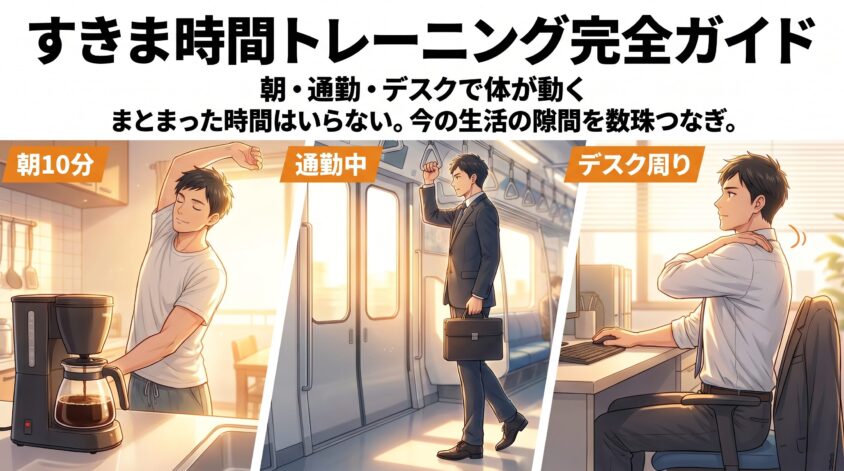 すきま時間トレーニング完全ガイド｜朝10分・通勤中・デスク周りで体は動く