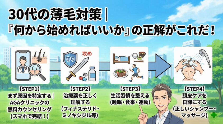 30代の薄毛対策|「何から始めればいいか」の正解がこれだ