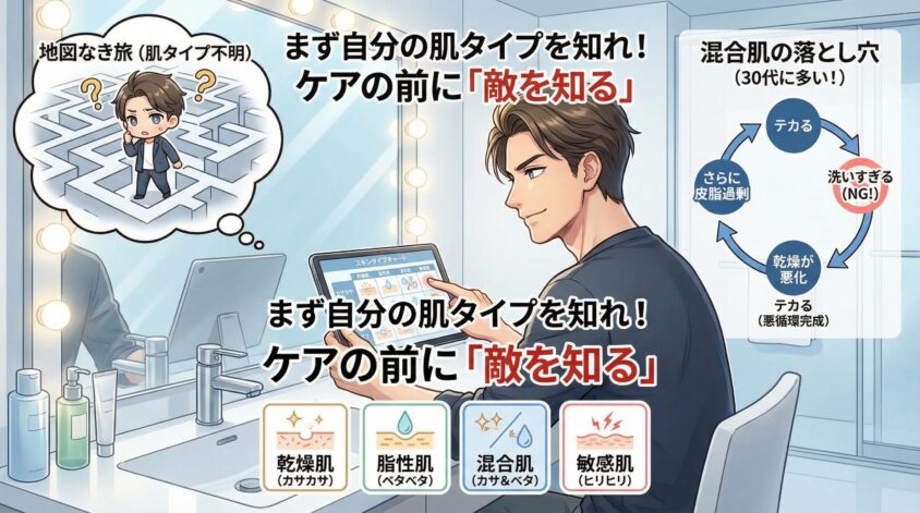 まず自分の肌タイプを知れ——ケアの前に「敵を知る」