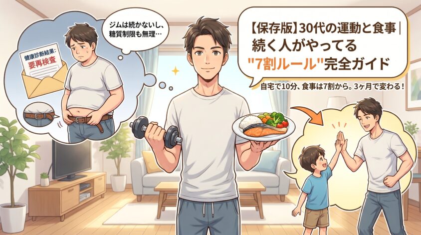 【保存版】30代の運動と食事|続く人がやってる"7割ルール"完全ガイド