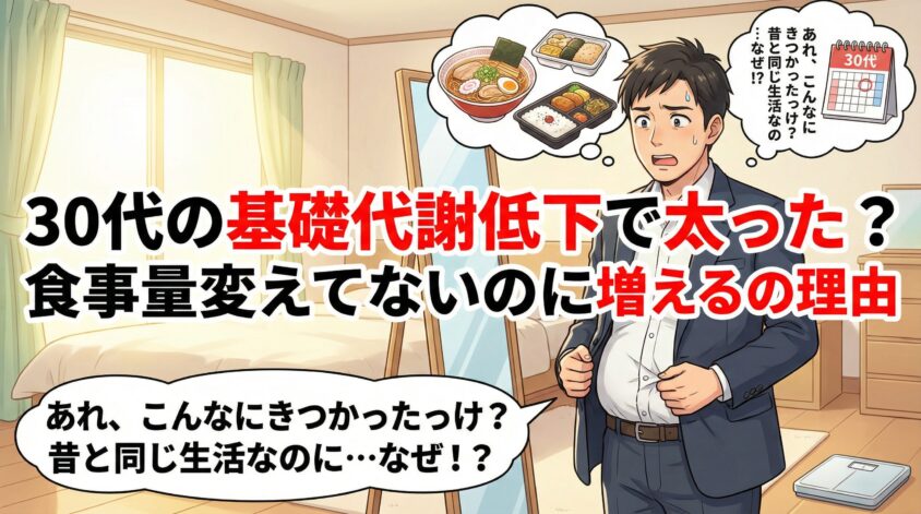 30代の基礎代謝低下で太った？食事量変えてないのに増える本当の理由
