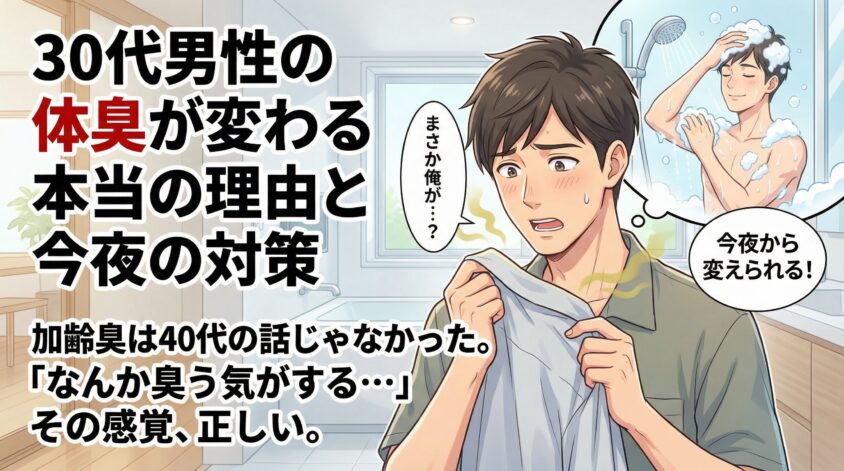 加齢臭は40代の話じゃなかった。30代男性の体臭が変わる本当の理由と今夜の対策