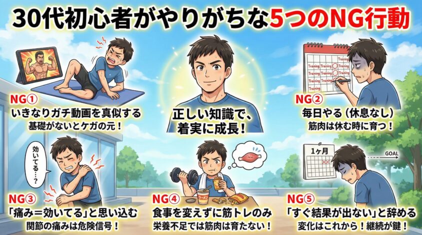 30代初心者がやりがちな5つのNG行動