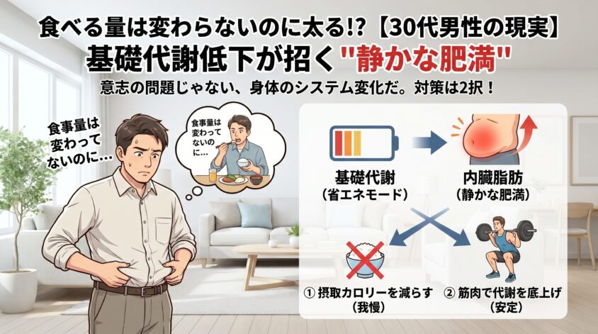 食べる量は変わらないのに太る — 基礎代謝低下が招く"静かな肥満"