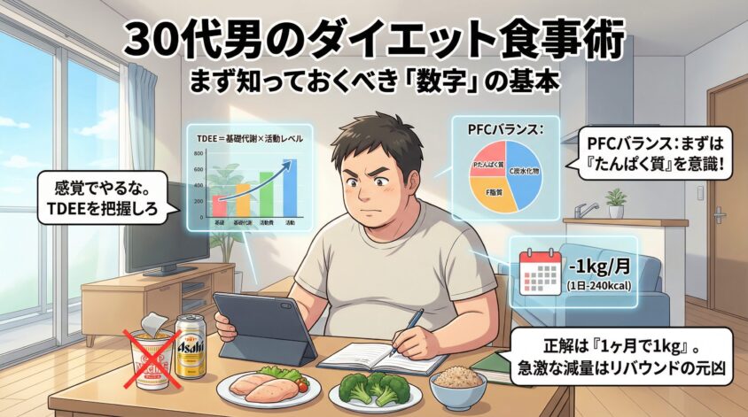30代男のダイエット食事術｜まず知っておくべき「数字」の基本