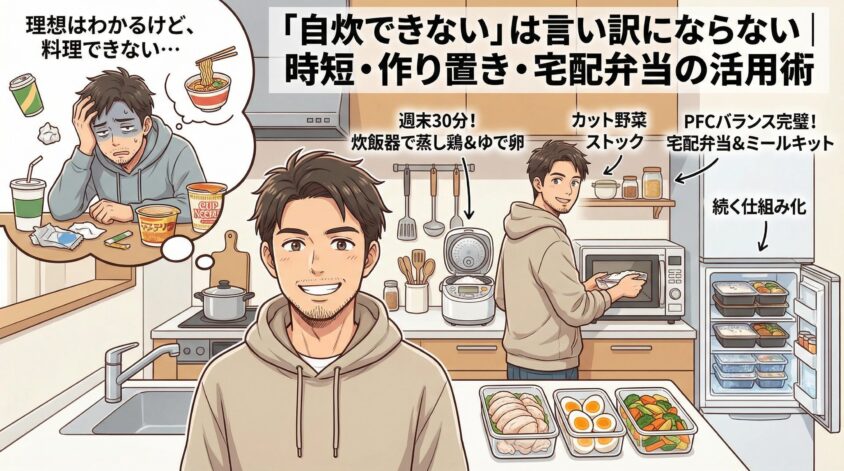 「自炊できない」は言い訳にならない｜時短・作り置き・宅配弁当の活用術