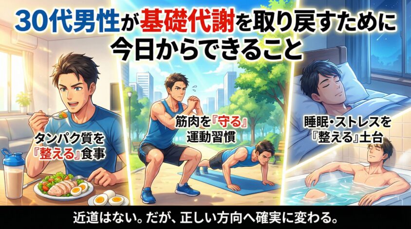 30代男性が基礎代謝を取り戻すために今日からできること